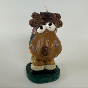 VTG Silly Goofy Reindeer‎ Candle Figure Nostalgic Christmas Holiday Decor